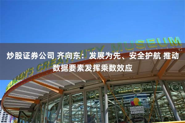 炒股证券公司 齐向东：发展为先、安全护航 推动数据要素发挥乘数效应