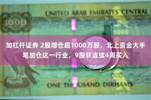 加杠杆证券 2股增仓超1000万股，北上资金大手笔加仓这一行业，9股获连续4周买入